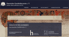Desktop Screenshot of hansischergeschichtsverein.de